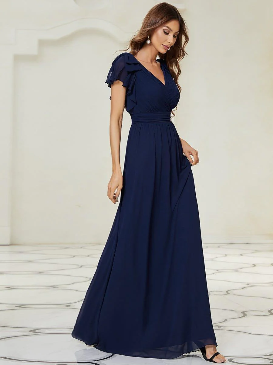 ever AVELYN|Maxi Long Chiffon Evening Dress for Women with Ruffles Sleeves - Image 3