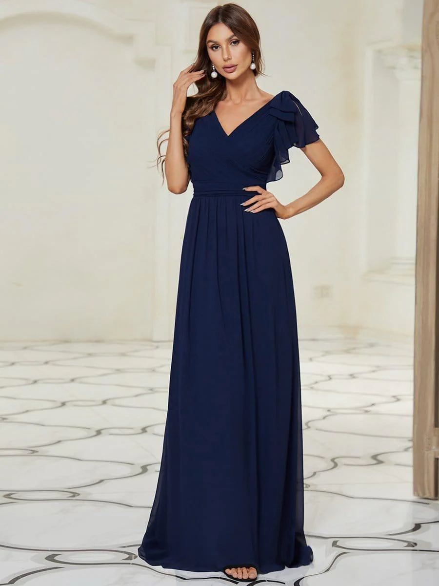 ever AVELYN|Maxi Long Chiffon Evening Dress for Women with Ruffles Sleeves - Image 5
