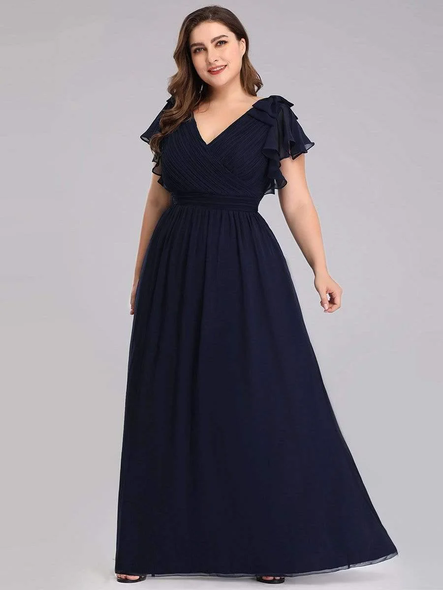 ever AVELYN|Maxi Long Chiffon Evening Dress for Women with Ruffles Sleeves - Image 6