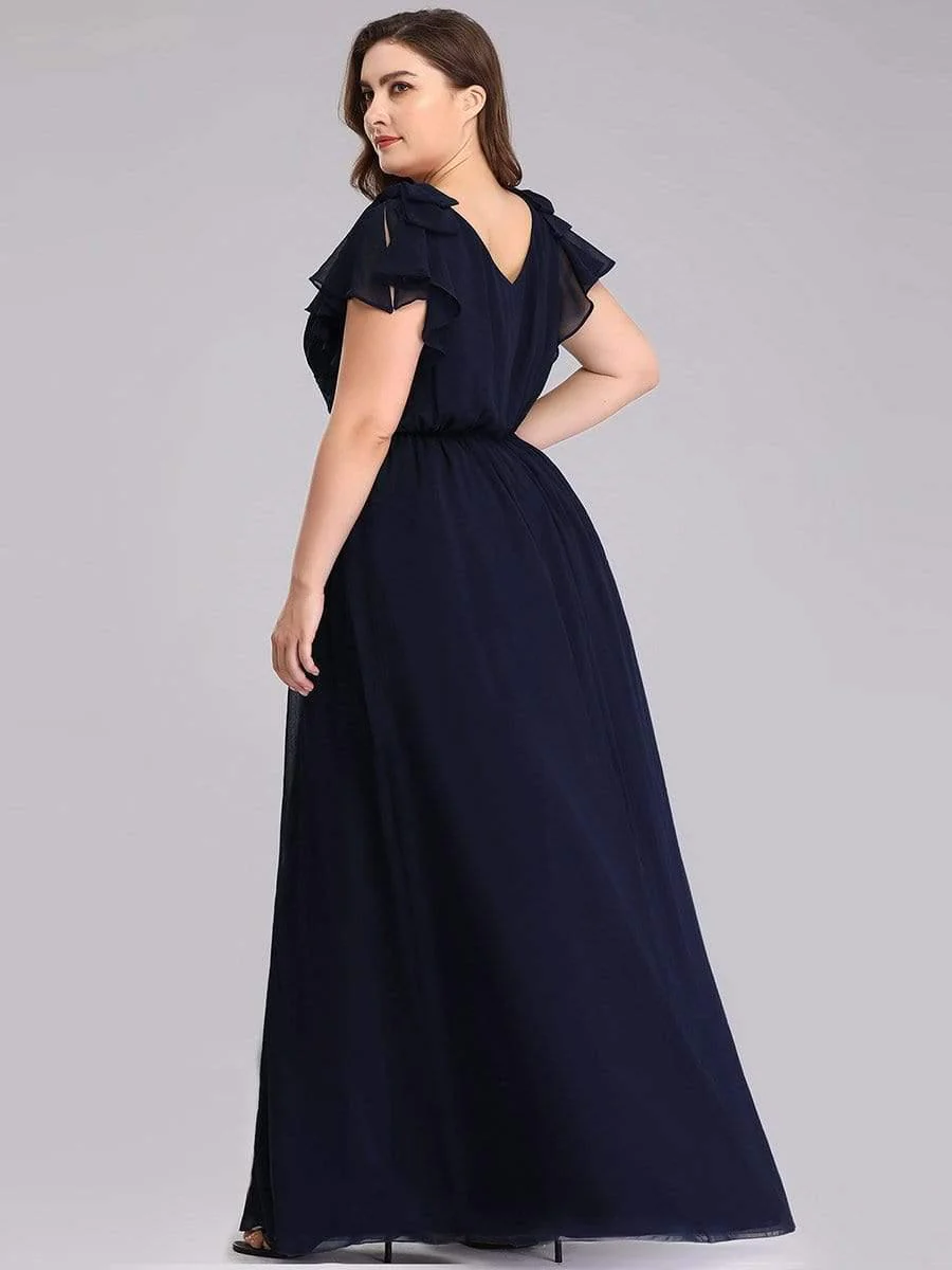 ever AVELYN|Maxi Long Chiffon Evening Dress for Women with Ruffles Sleeves - Image 7