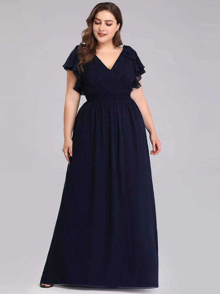 ever AVELYN|Maxi Long Chiffon Evening Dress for Women with Ruffles Sleeves - Image 8