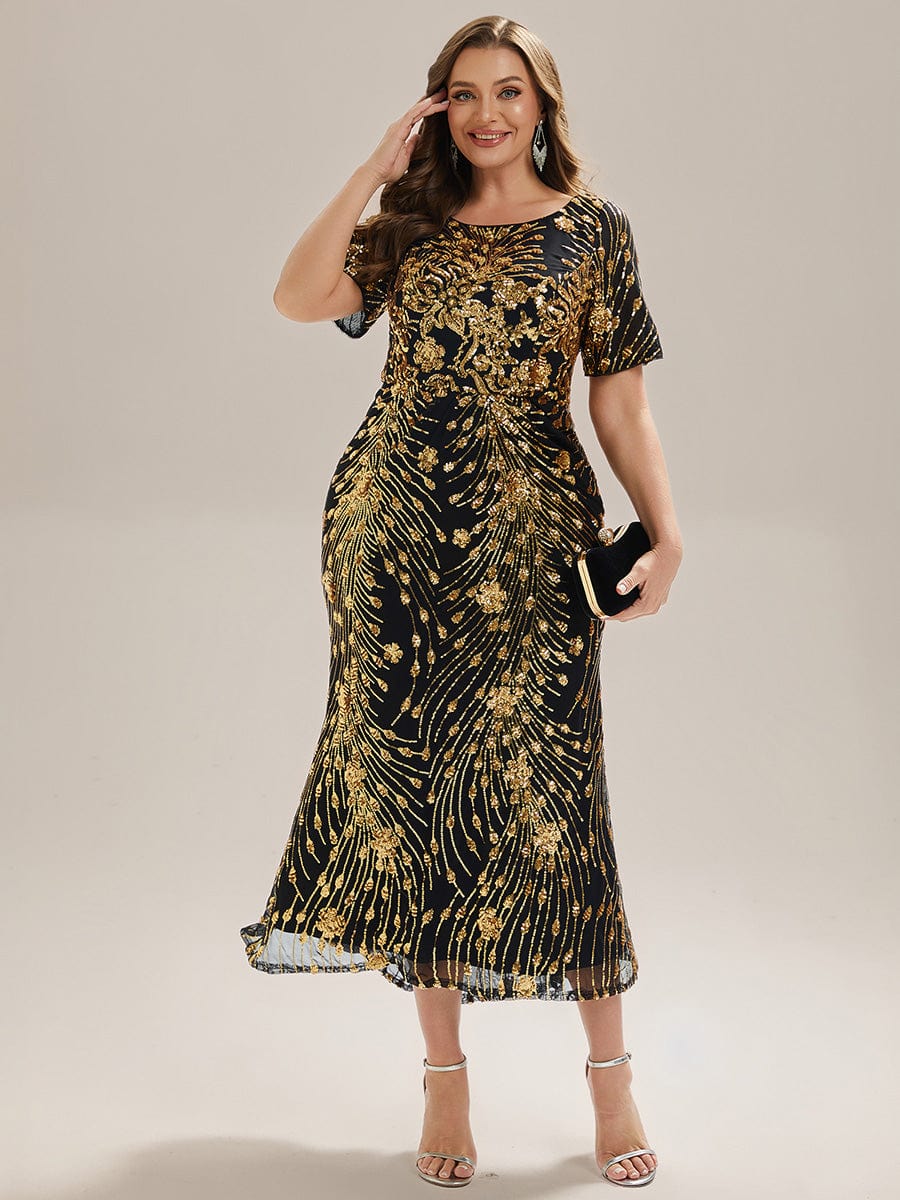 ever HAYLEN|Sequin Mermaid Round Neck Evening Dress - Image 11