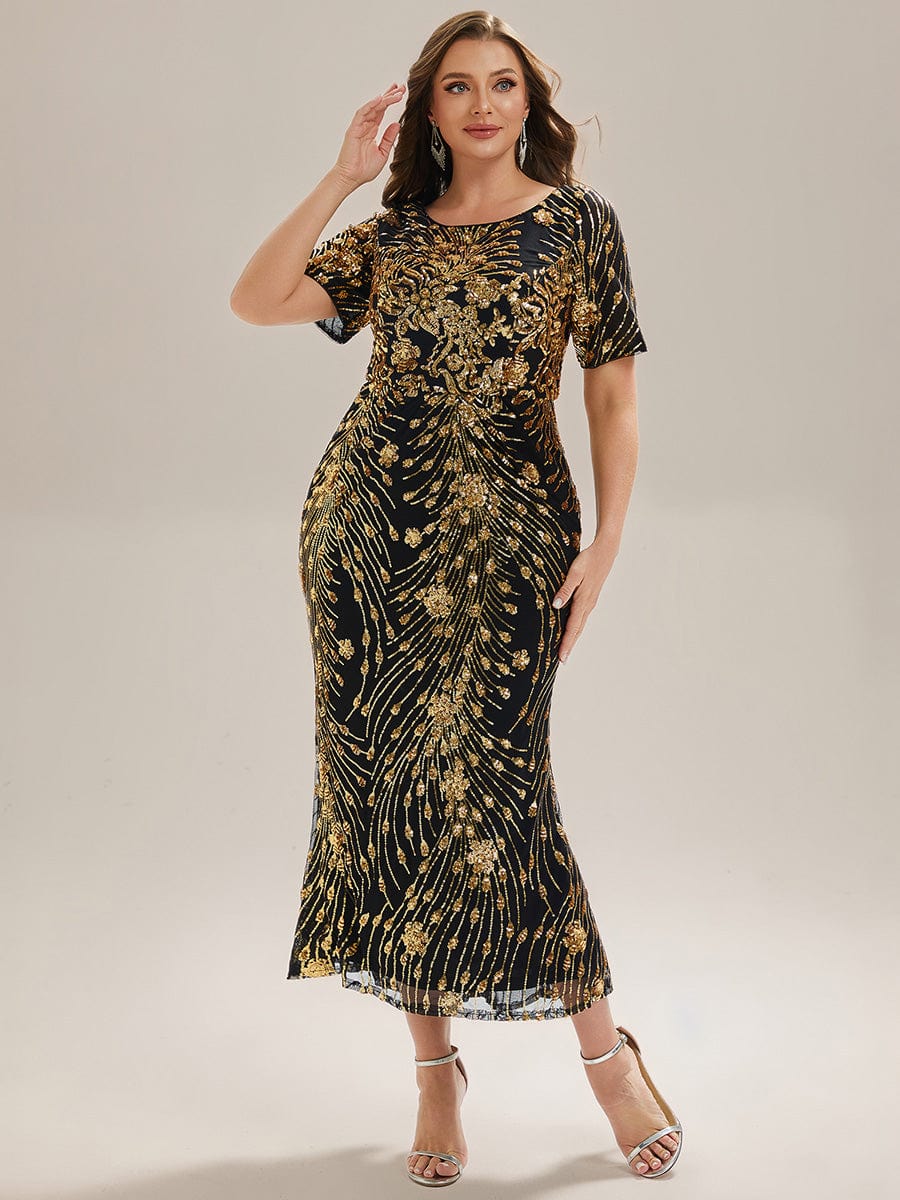 ever HAYLEN|Sequin Mermaid Round Neck Evening Dress - Image 12