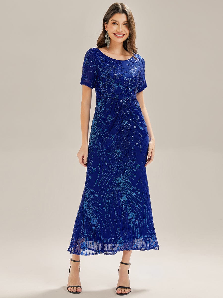 ever HAYLEN|Sequin Mermaid Round Neck Evening Dress - Image 14