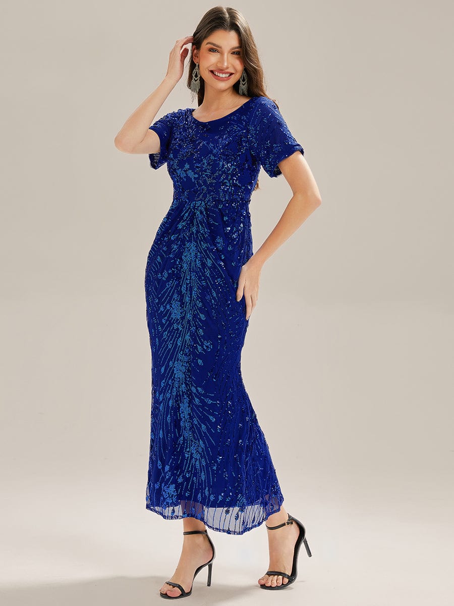 ever HAYLEN|Sequin Mermaid Round Neck Evening Dress - Image 17