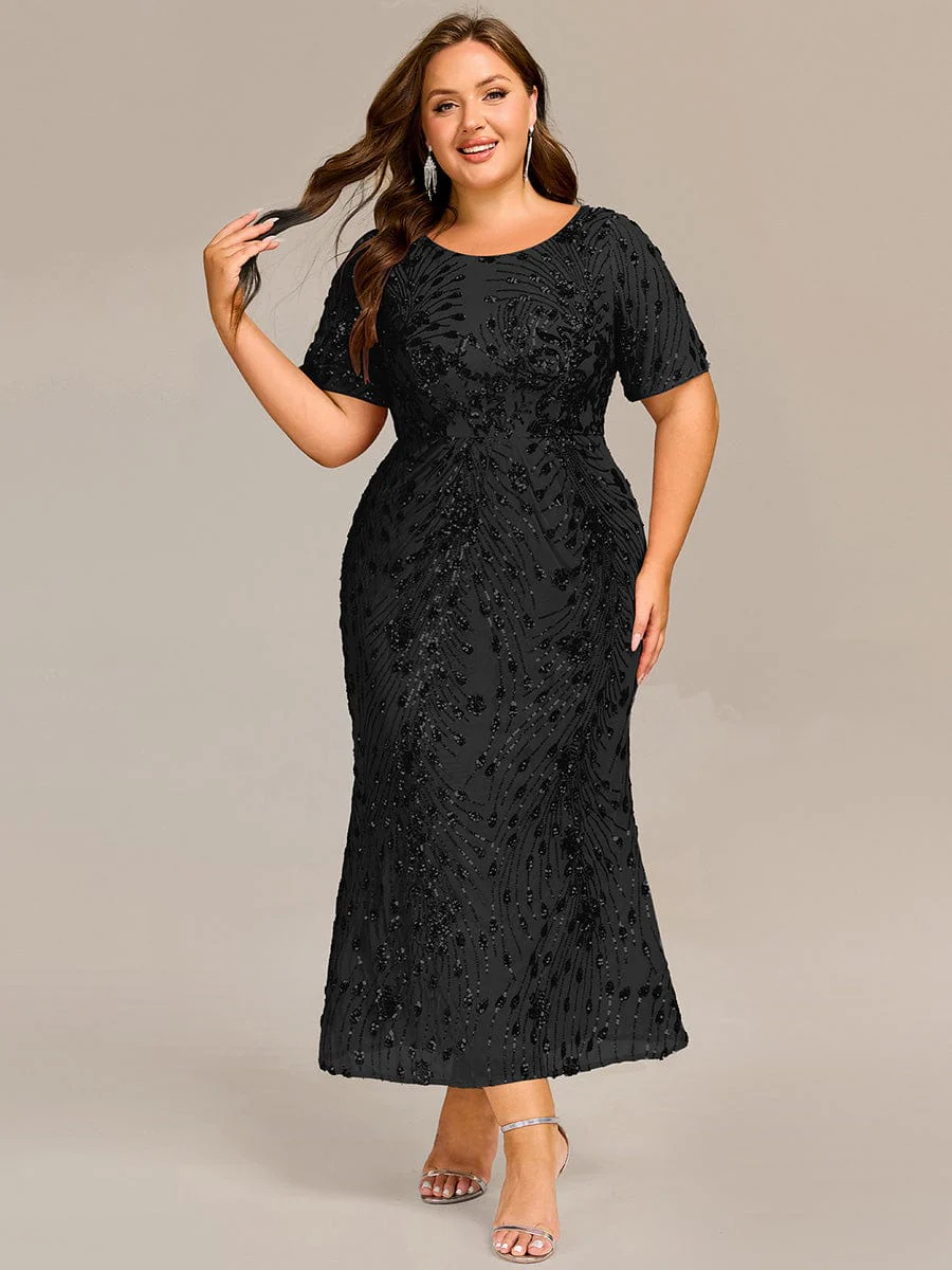 ever HAYLEN|Sequin Mermaid Round Neck Evening Dress - Image 30