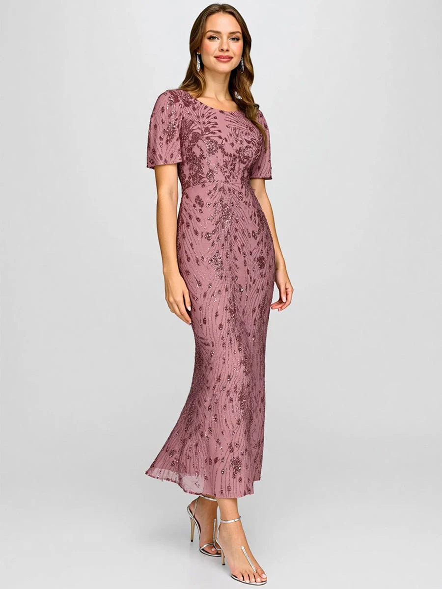 ever HAYLEN|Sequin Mermaid Round Neck Evening Dress - Image 36