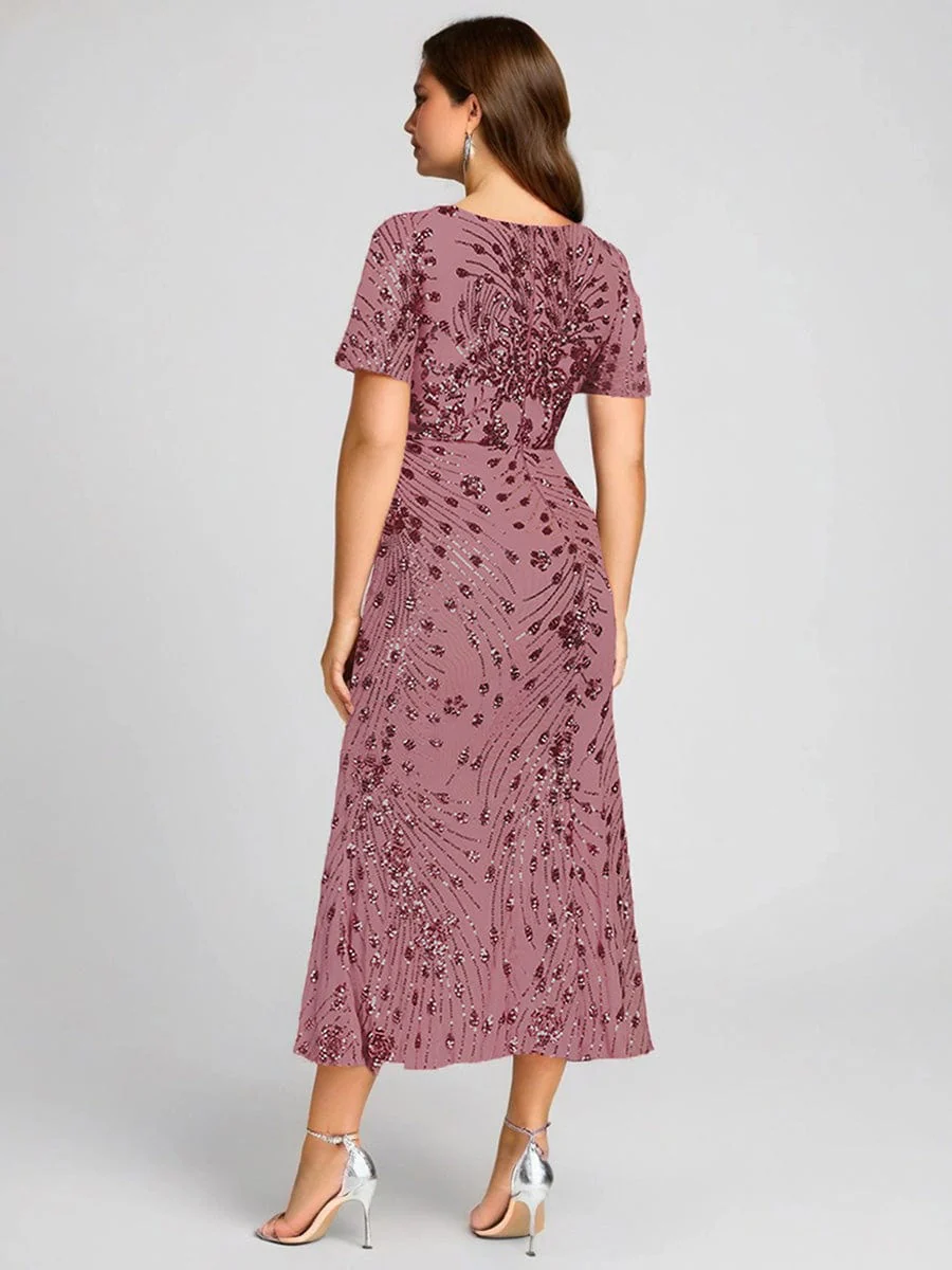 ever HAYLEN|Sequin Mermaid Round Neck Evening Dress - Image 37