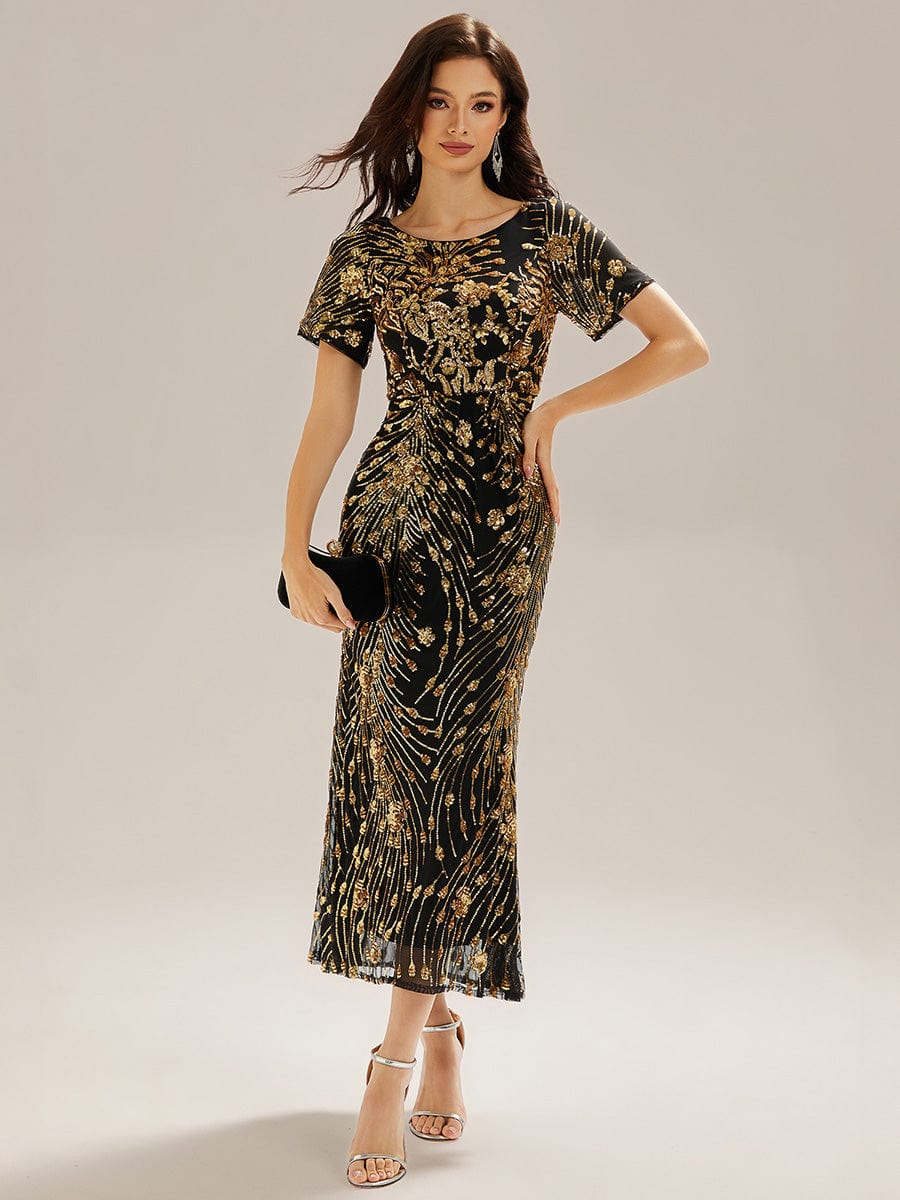 ever HAYLEN|Sequin Mermaid Round Neck Evening Dress - Image 4