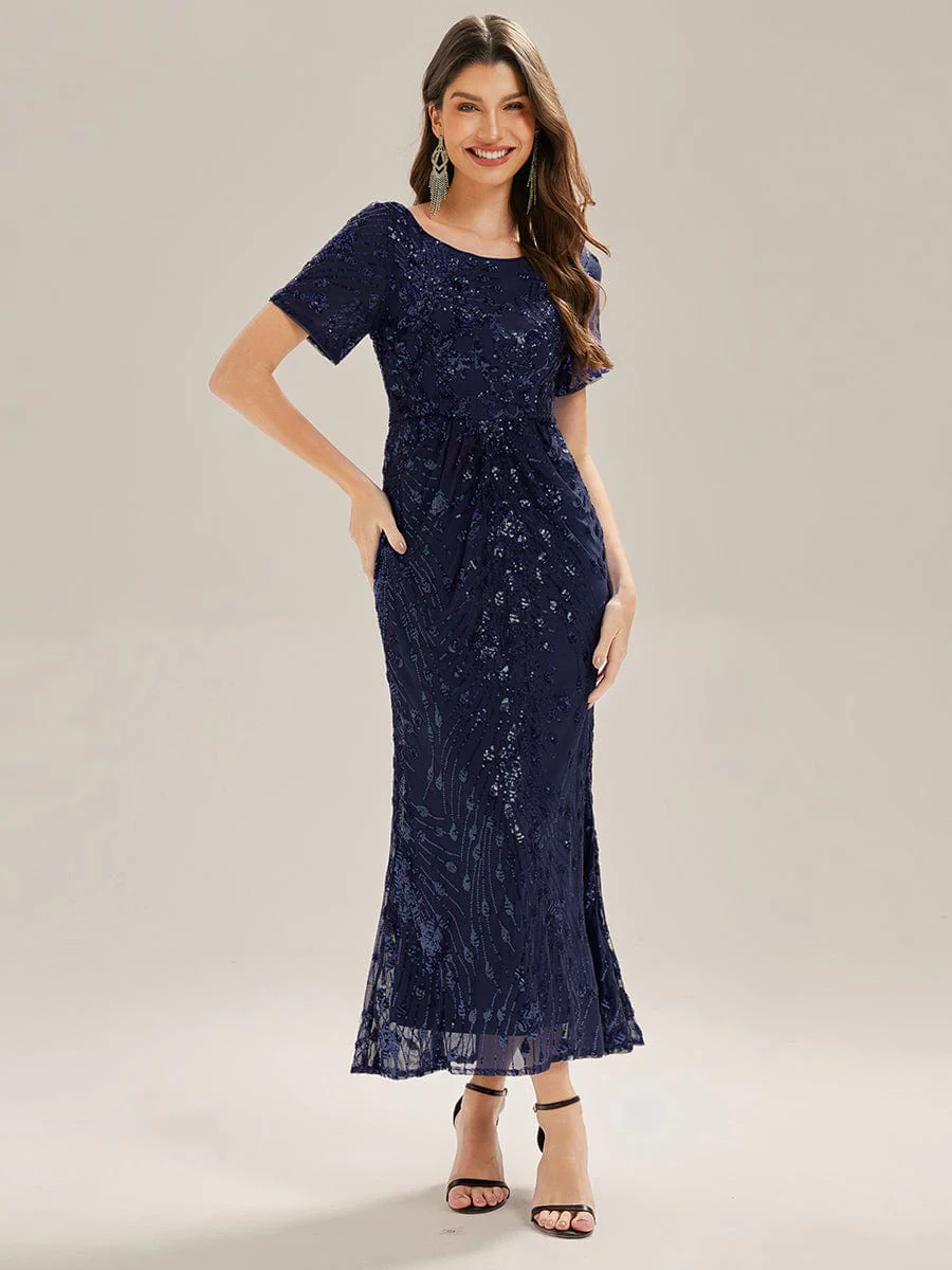 ever HAYLEN|Sequin Mermaid Round Neck Evening Dress - Image 43