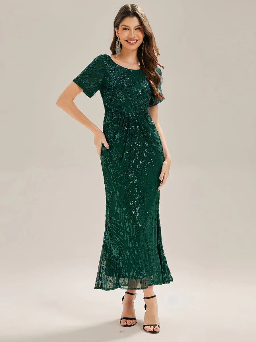 ever HAYLEN|Sequin Mermaid Round Neck Evening Dress - Image 54