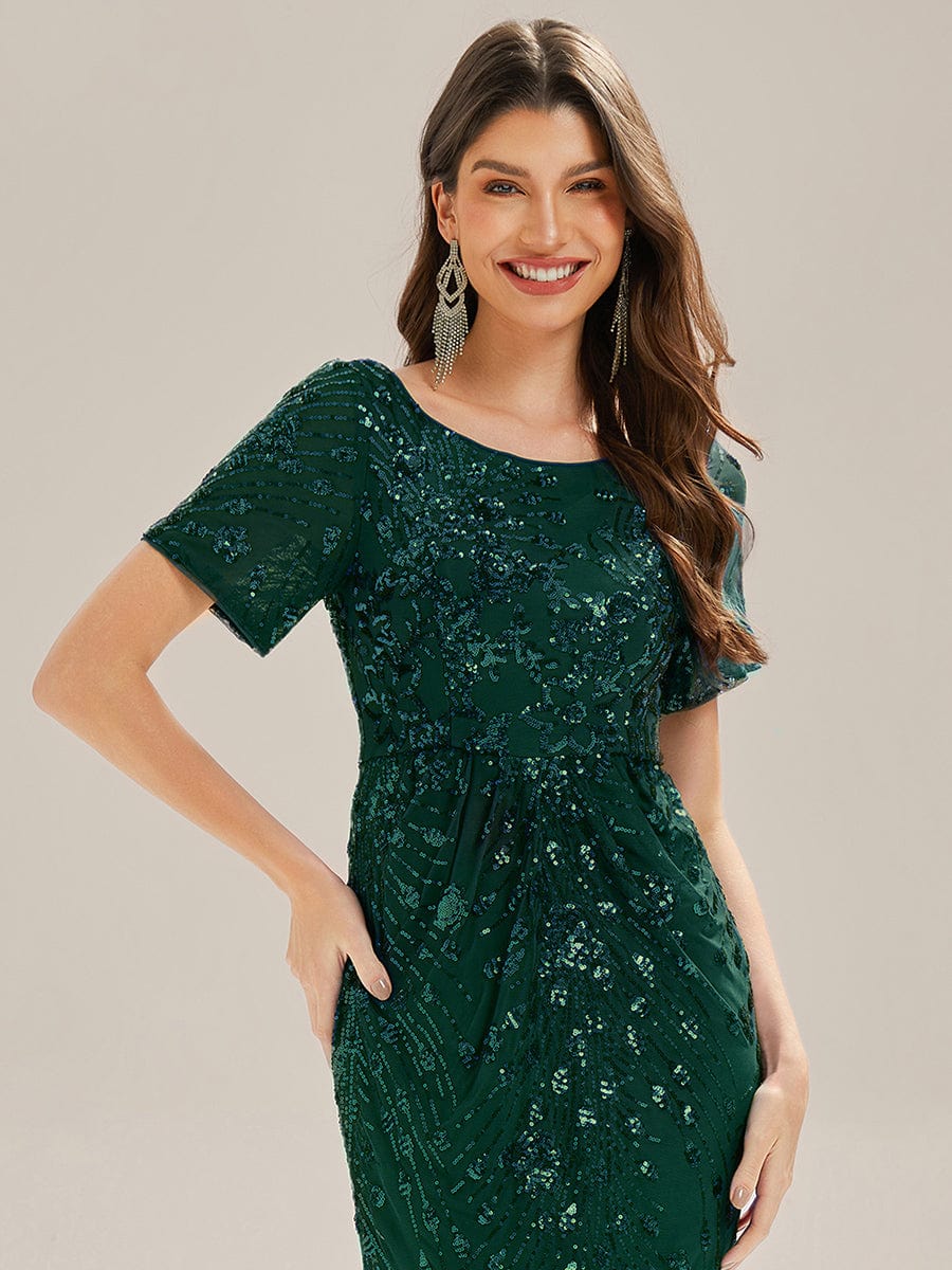 ever HAYLEN|Sequin Mermaid Round Neck Evening Dress - Image 56