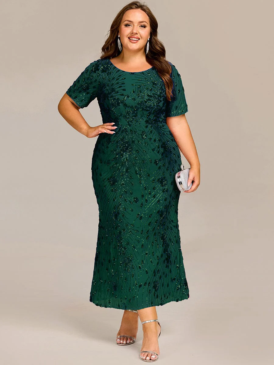 ever HAYLEN|Sequin Mermaid Round Neck Evening Dress - Image 57