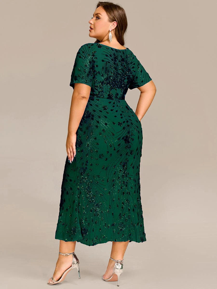 ever HAYLEN|Sequin Mermaid Round Neck Evening Dress - Image 58