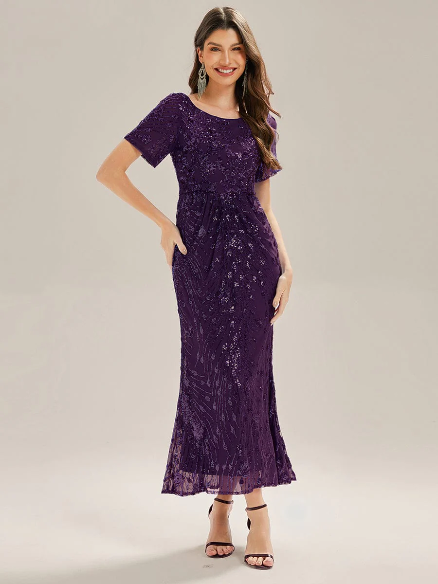 ever HAYLEN|Sequin Mermaid Round Neck Evening Dress - Image 66