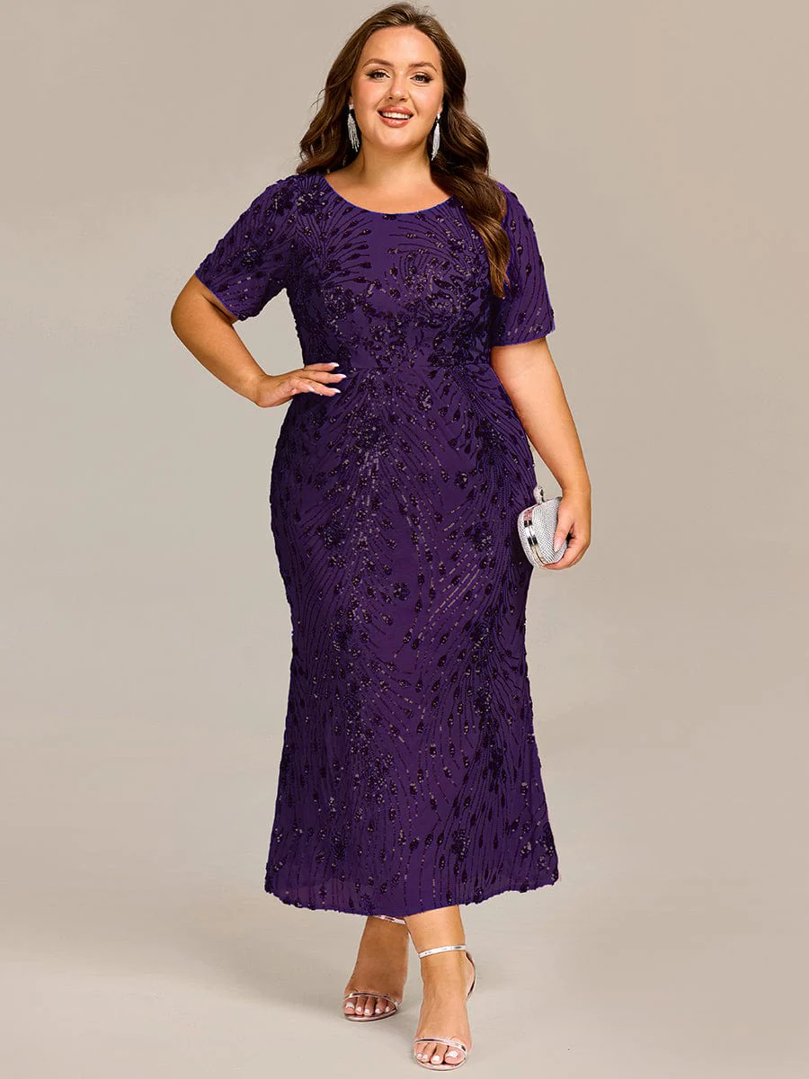 ever HAYLEN|Sequin Mermaid Round Neck Evening Dress - Image 69