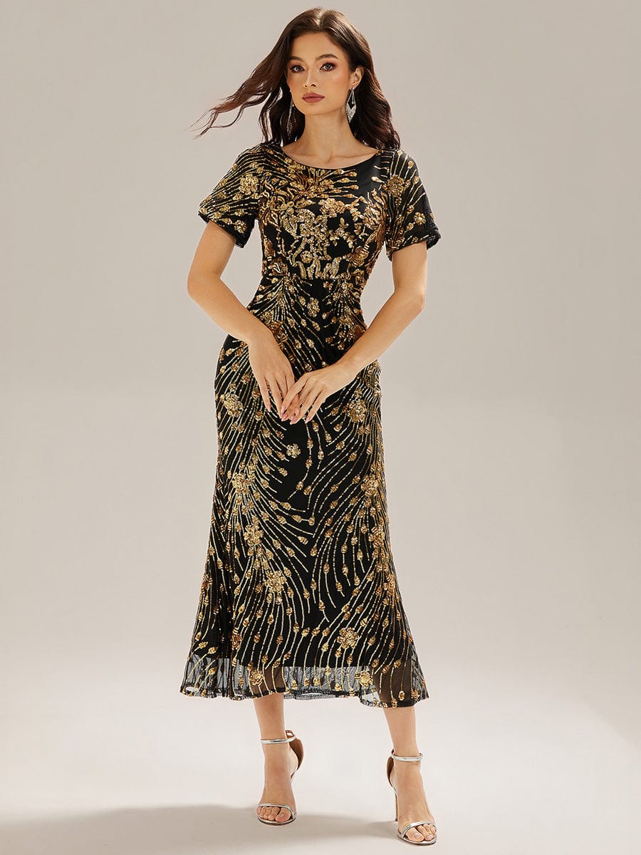 ever HAYLEN|Sequin Mermaid Round Neck Evening Dress - Image 7