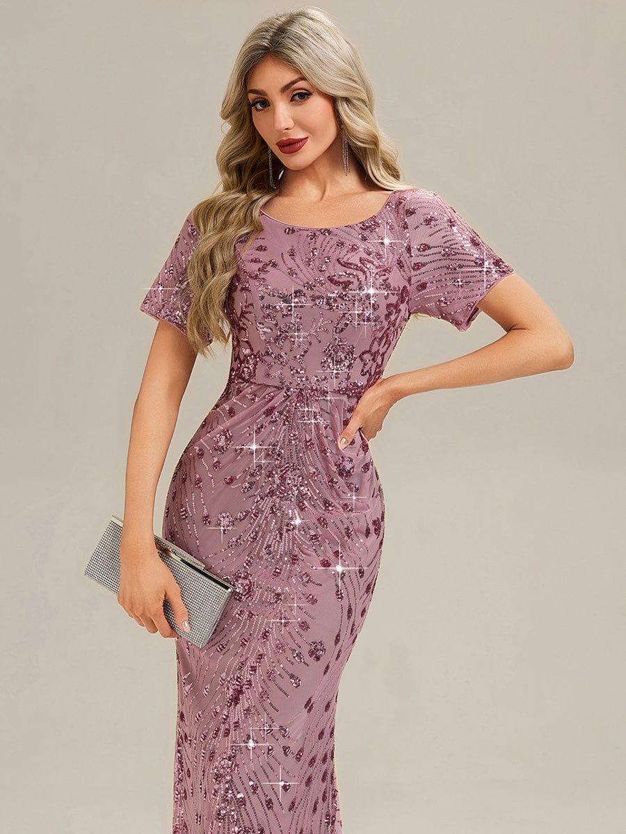 ever HAYLEN|Sequin Mermaid Round Neck Evening Dress - Image 76