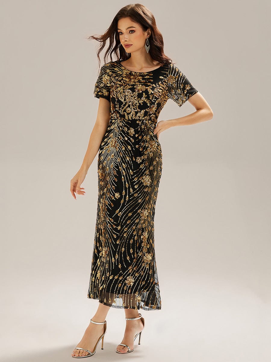 ever HAYLEN|Sequin Mermaid Round Neck Evening Dress - Image 8