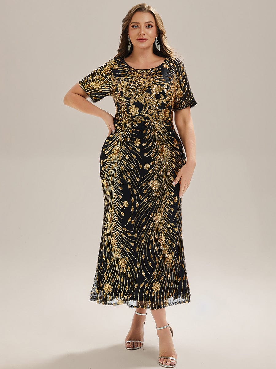 ever HAYLEN|Sequin Mermaid Round Neck Evening Dress - Image 9