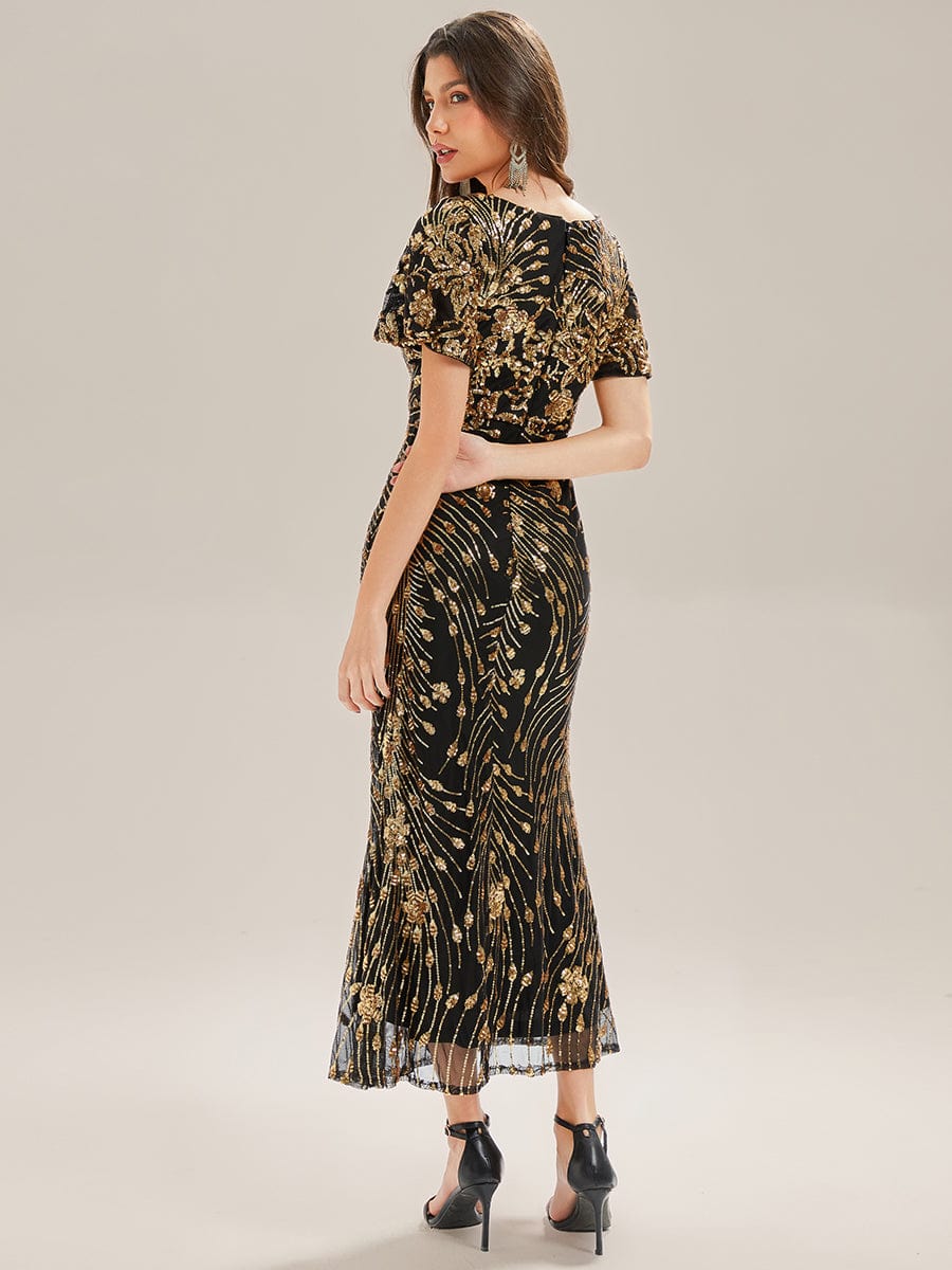 ever PALMER|Sequin Ruffle Sleeve Evening Dress - Image 34
