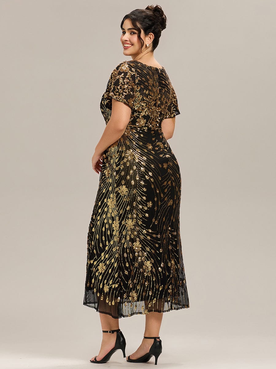 ever PALMER|Sequin Ruffle Sleeve Evening Dress - Image 39