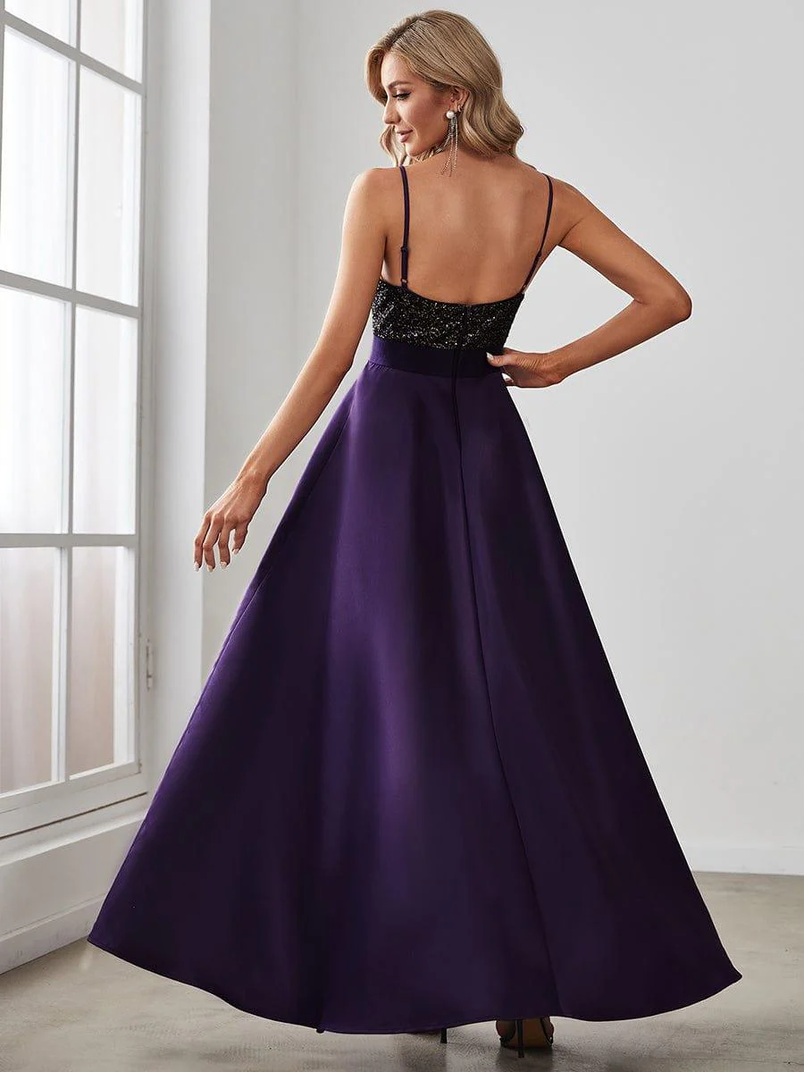 ever ALYNA|Sexy Backless Sparkly Prom Dresses for Women with Irregular Hem - Image 44