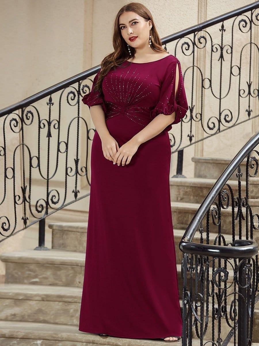 pretty VICOTIRE|Simple Maxi Plus Size Mermaid Party Dresses for Women - Image 12