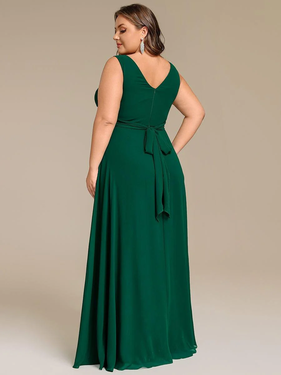 ever SAUYER|Sleeveless A-Line Chiffon Maxi Bridesmaid Dress - Image 10