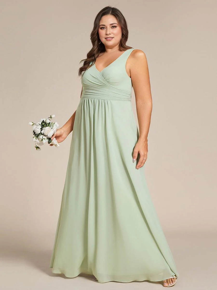 ever SAUYER|Sleeveless A-Line Chiffon Maxi Bridesmaid Dress - Image 17