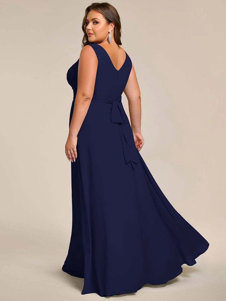 ever SAUYER|Sleeveless A-Line Chiffon Maxi Bridesmaid Dress - Image 41