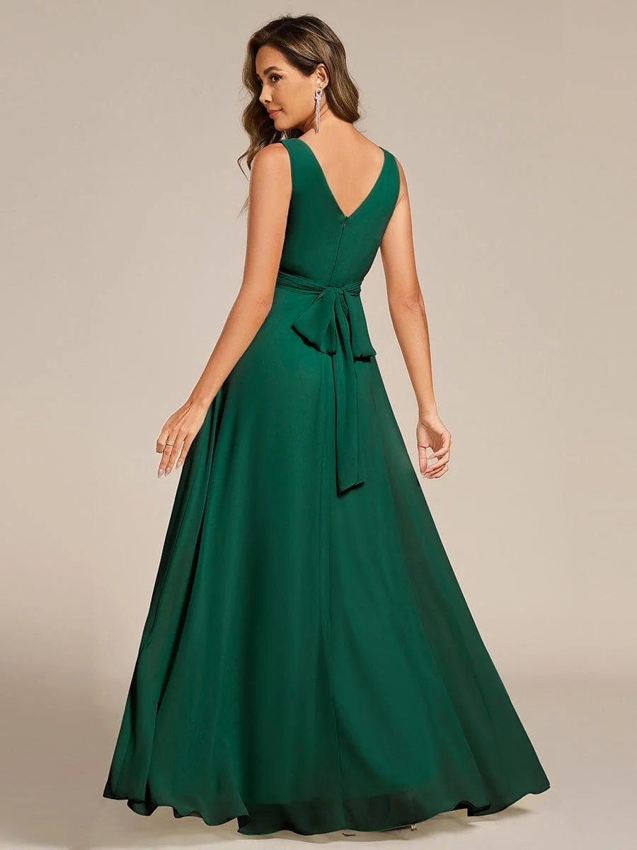 ever SAUYER|Sleeveless A-Line Chiffon Maxi Bridesmaid Dress - Image 5