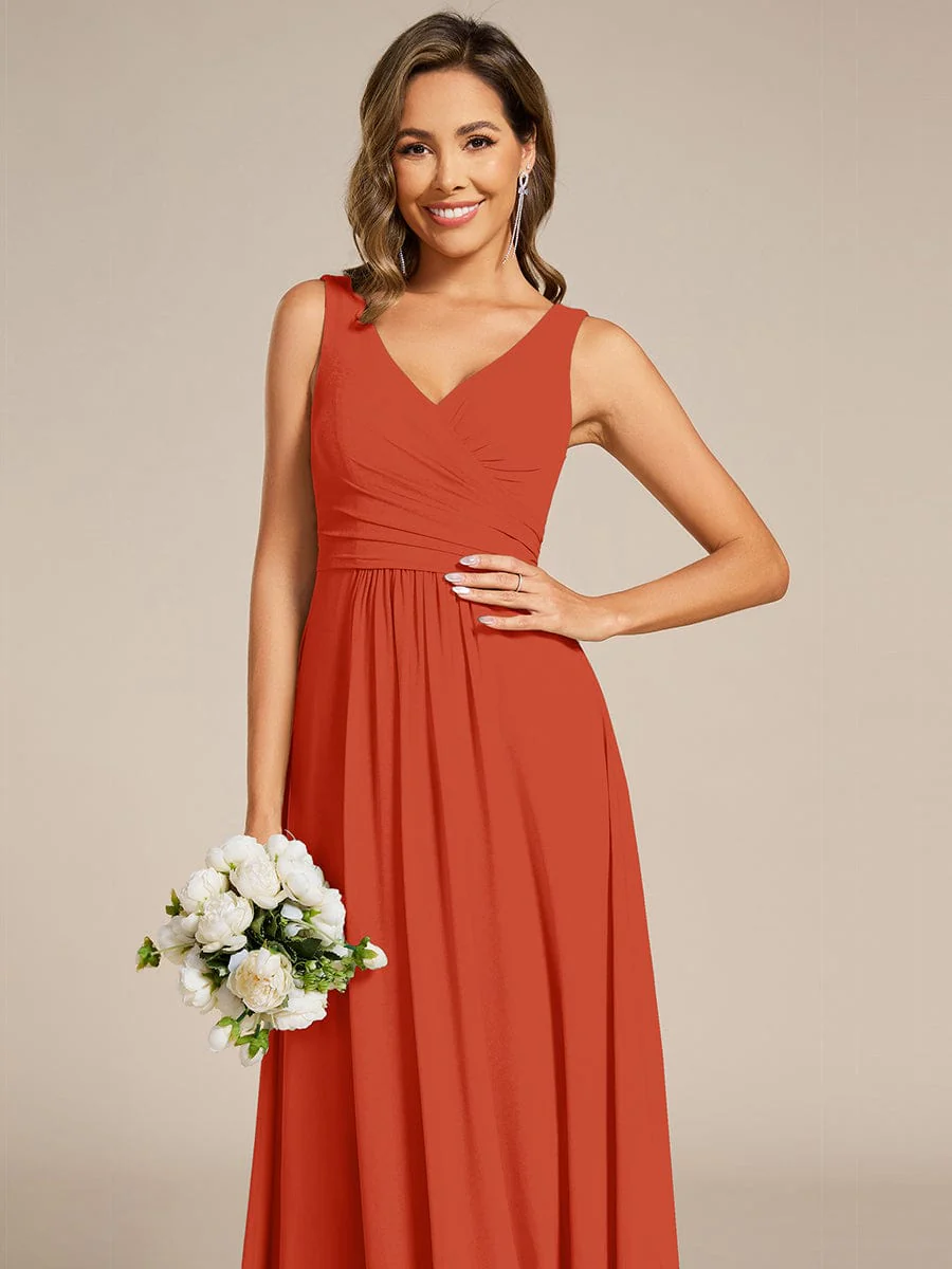 ever SAUYER|Sleeveless A-Line Chiffon Maxi Bridesmaid Dress - Image 51