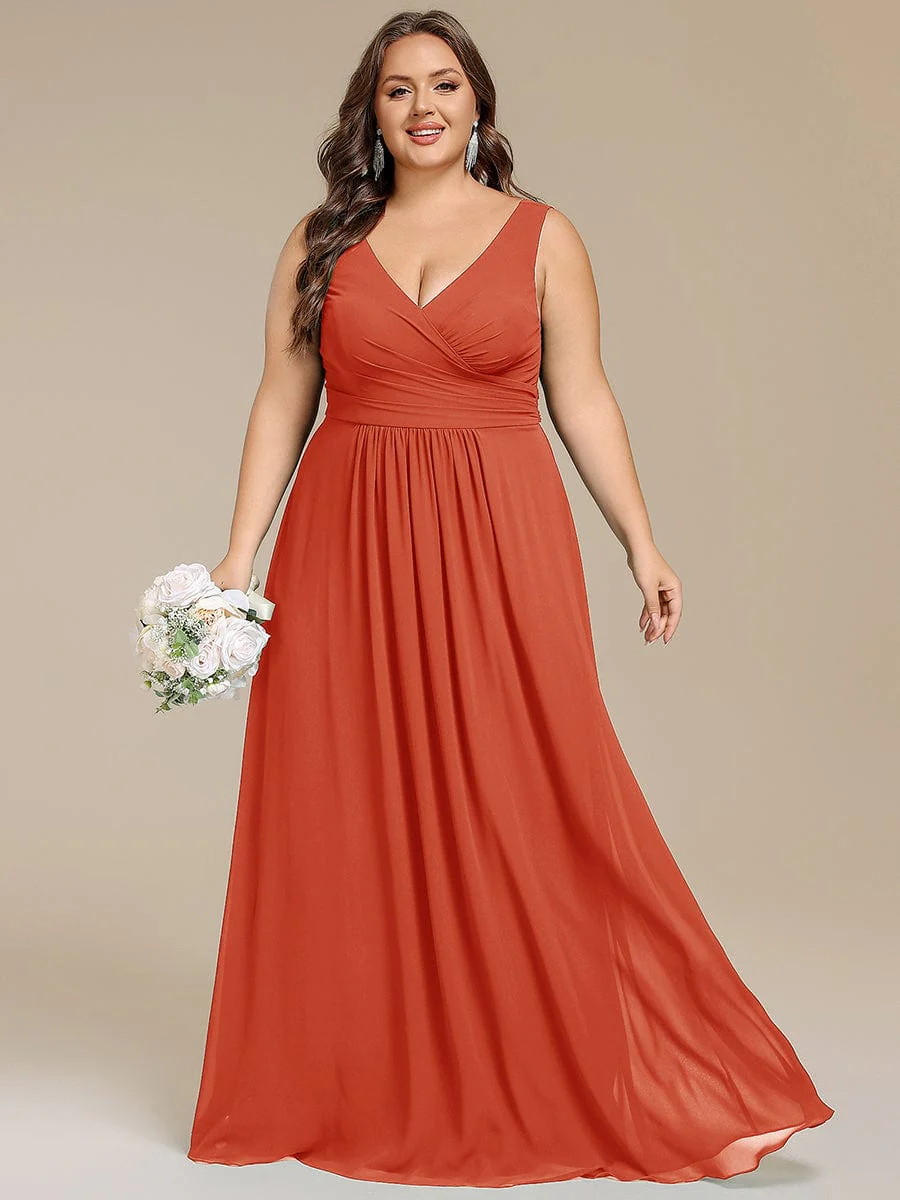 ever SAUYER|Sleeveless A-Line Chiffon Maxi Bridesmaid Dress - Image 52