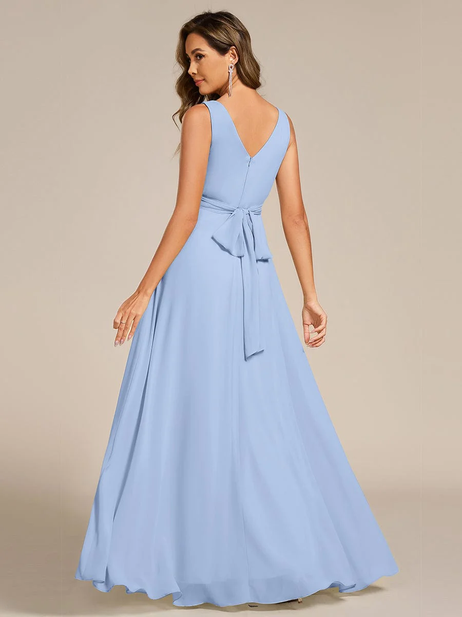 ever SAUYER|Sleeveless A-Line Chiffon Maxi Bridesmaid Dress - Image 62