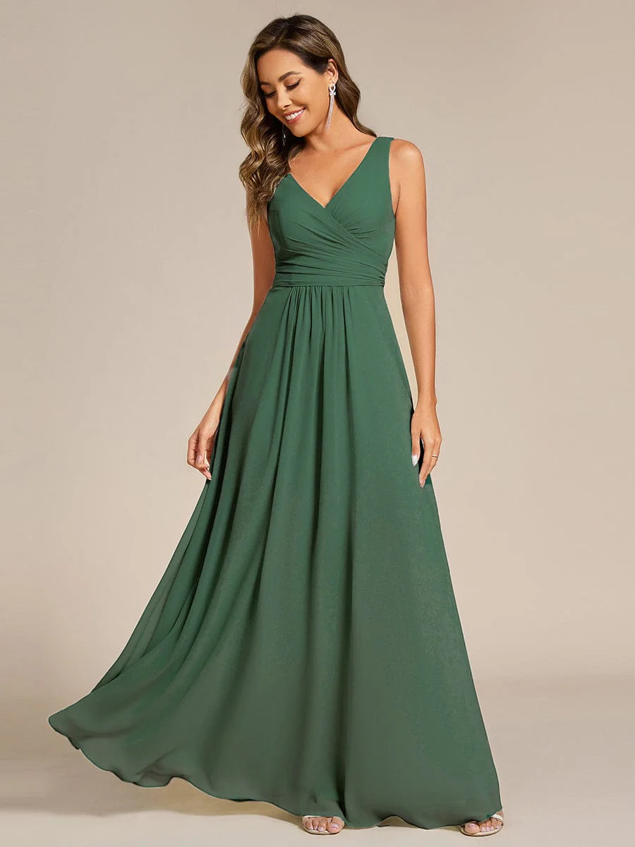 ever SAUYER|Sleeveless A-Line Chiffon Maxi Bridesmaid Dress - Image 79