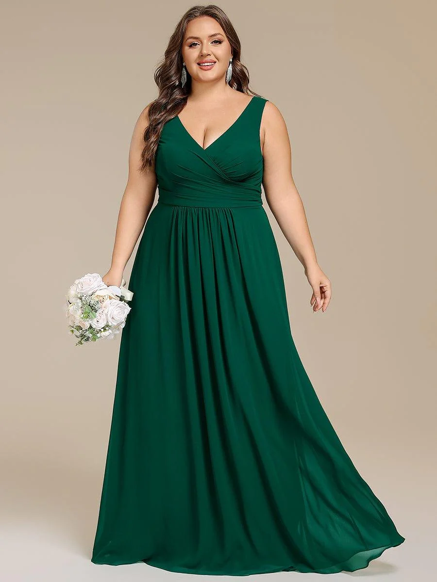 ever SAUYER|Sleeveless A-Line Chiffon Maxi Bridesmaid Dress - Image 9