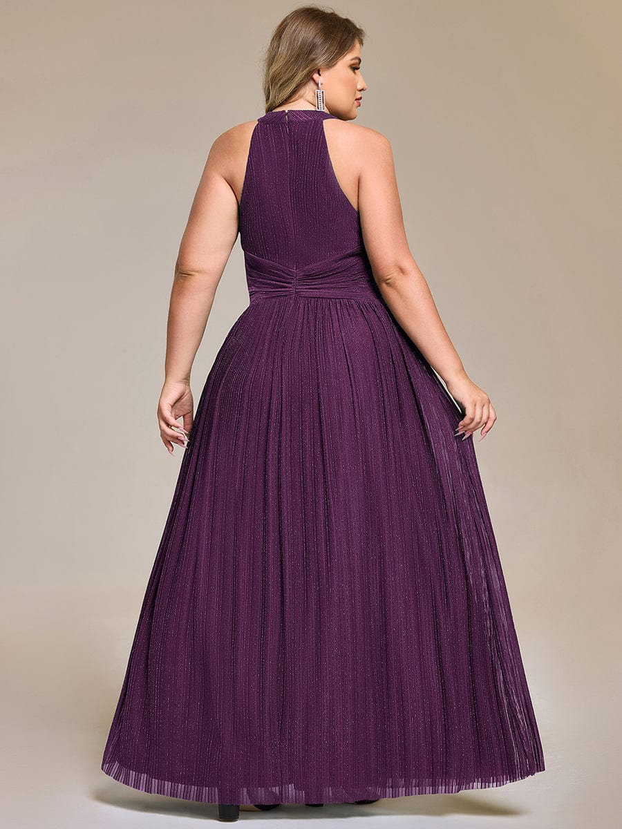 ever EVERLAINE|Sparkle Halter Neck Formal Dress with A-line Silhouette In Pink - Image 12