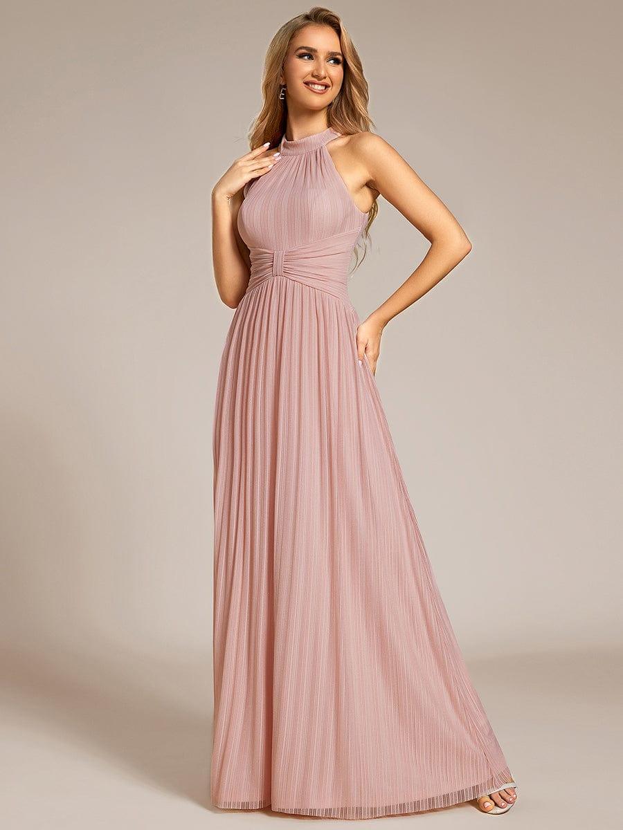ever EVERLAINE|Sparkle Halter Neck Formal Dress with A-line Silhouette In Pink - Image 4