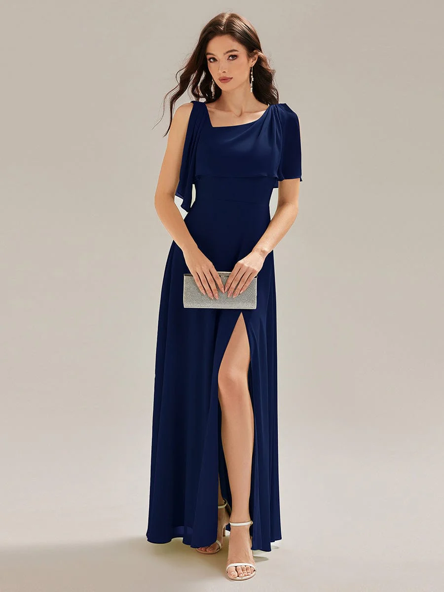 ever SABRINA|High Slit Chiffon Bridesmaid Dress - Image 12