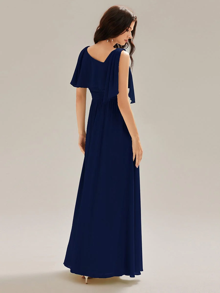 ever SABRINA|High Slit Chiffon Bridesmaid Dress - Image 13