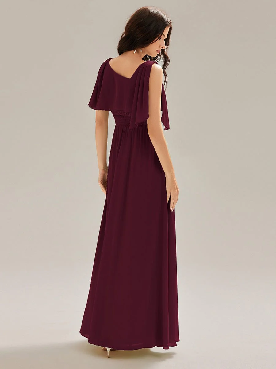 ever SABRINA|High Slit Chiffon Bridesmaid Dress - Image 15
