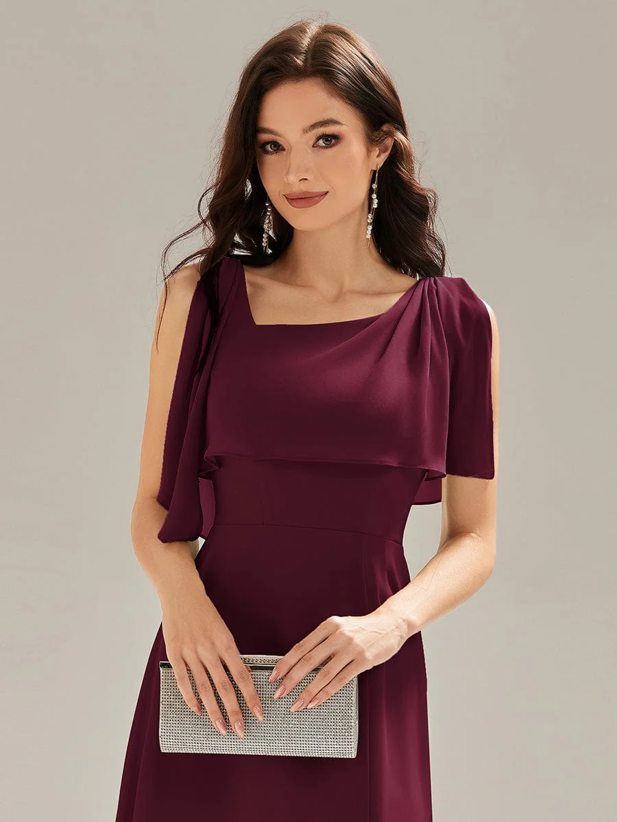 ever SABRINA|High Slit Chiffon Bridesmaid Dress - Image 16