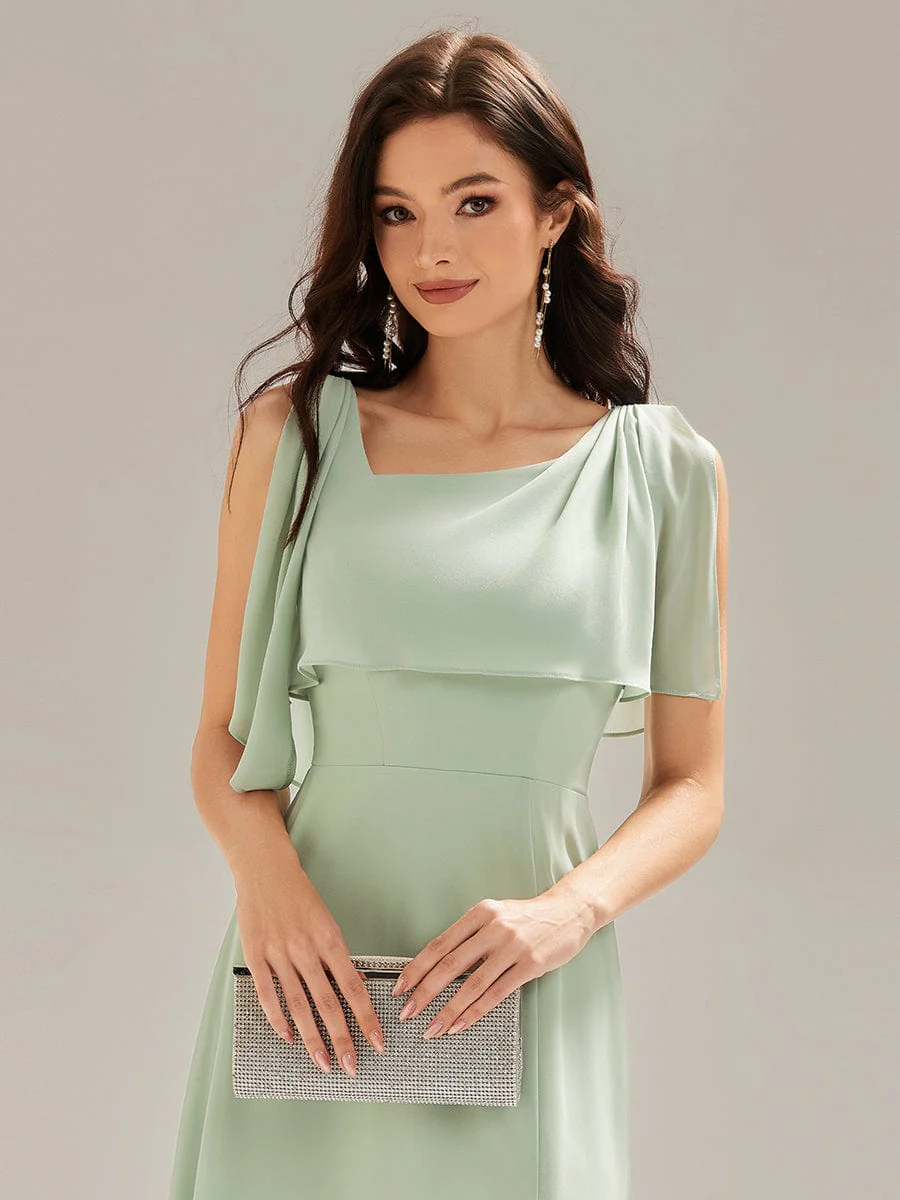 ever SABRINA|High Slit Chiffon Bridesmaid Dress - Image 3