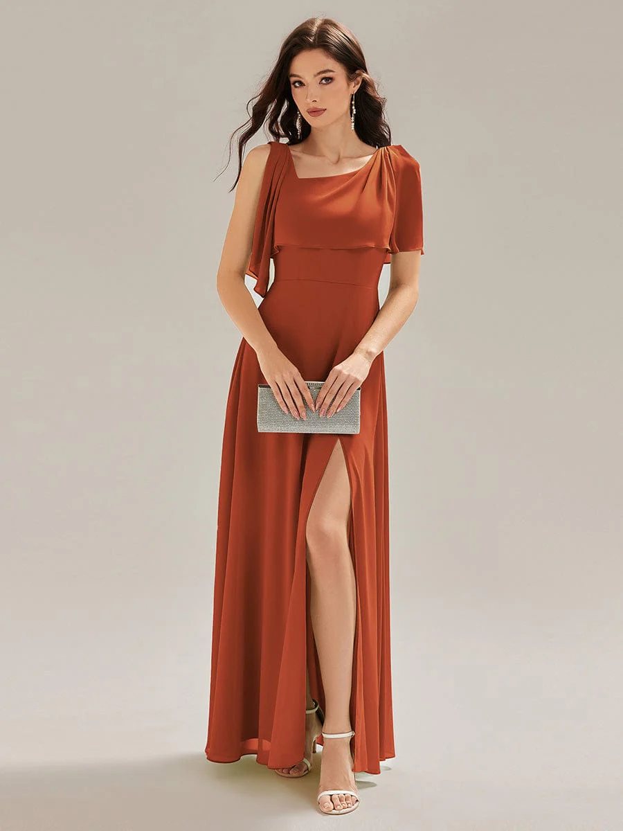ever SABRINA|High Slit Chiffon Bridesmaid Dress - Image 6