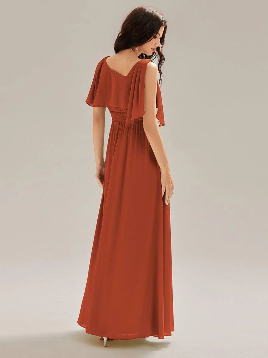ever SABRINA|High Slit Chiffon Bridesmaid Dress - Image 7