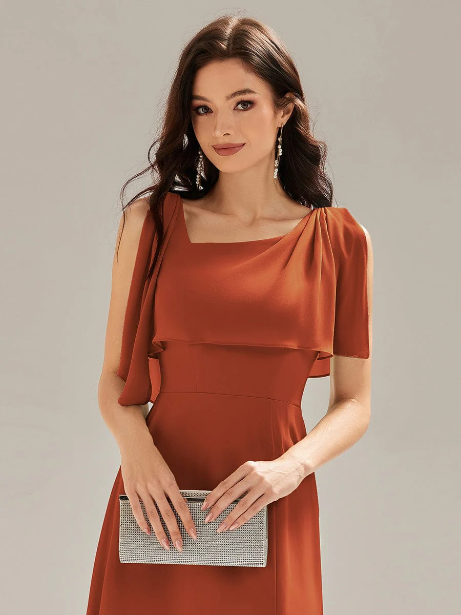 ever SABRINA|High Slit Chiffon Bridesmaid Dress - Image 8