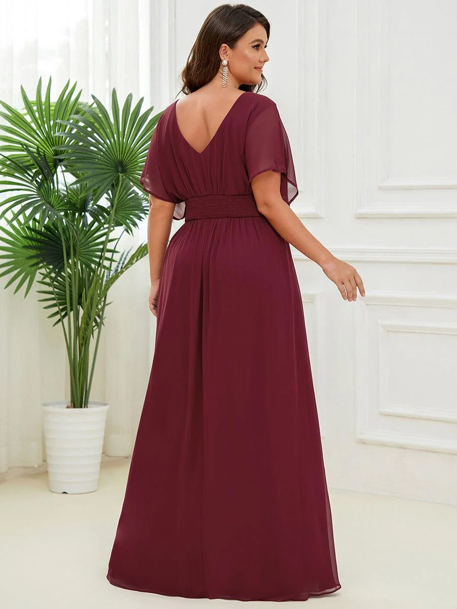 ever AMBRYN|Women's A-Line Empire Waist Chiffon Evening Party Maxi Dress - Image 13