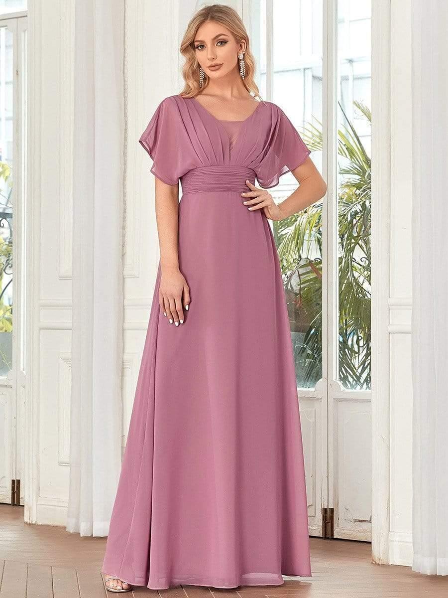 ever AMBRYN|Women's A-Line Empire Waist Chiffon Evening Party Maxi Dress - Image 15