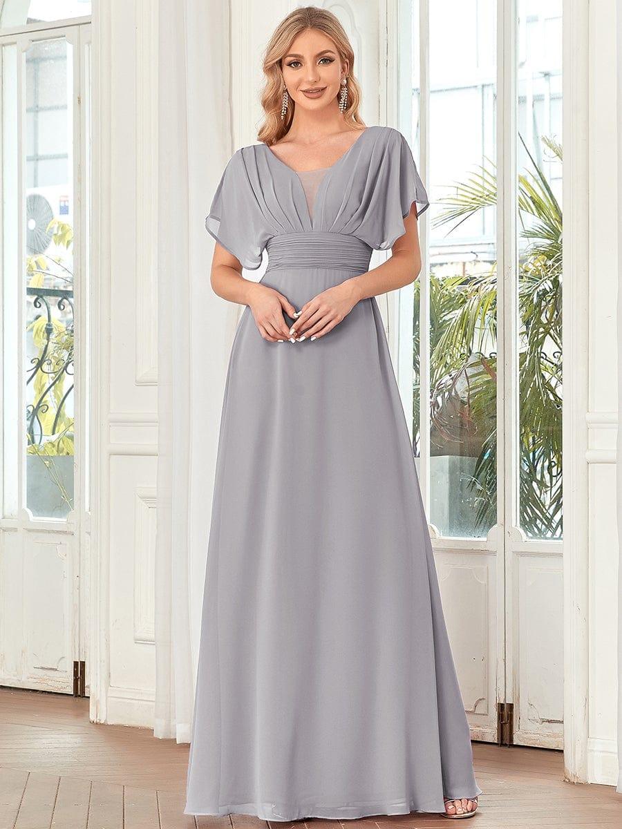 ever AMBRYN|Women's A-Line Empire Waist Chiffon Evening Party Maxi Dress - Image 32
